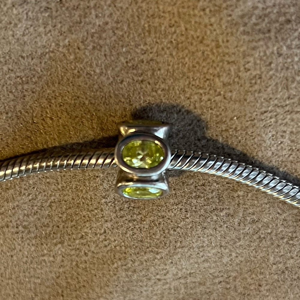 Pandora Peridot Green CZ Oval Lights Charm